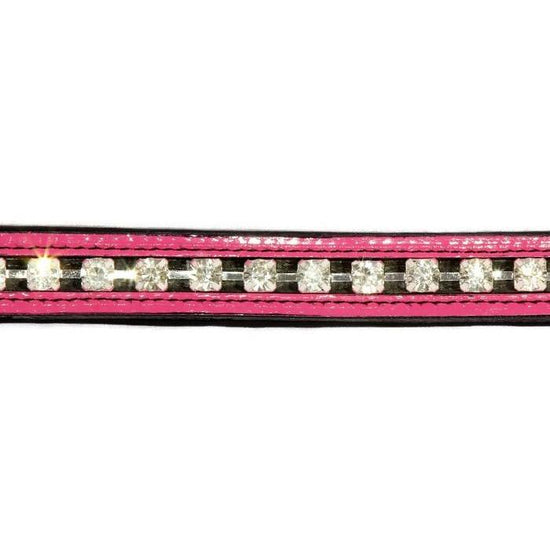 Crystal Bling Browband - Pink Patent Leather-Capaillíní Equestrian Collection