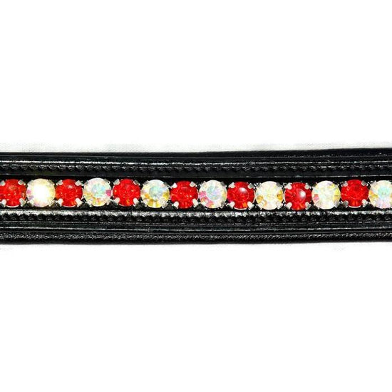 Crystal Bling Browband - Red / Crystal-Capaillíní Equestrian Collection
