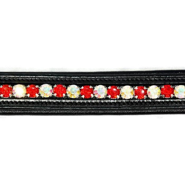 Crystal Bling Browband - Red / Crystal-Capaillíní Equestrian Collection