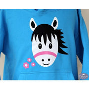 Cute Pony Hoodie with Flowers-Capaillíní Equestrian Collection