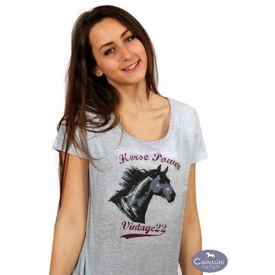 Horse Power Vintage Style T-Shirt-Capaillíní Equestrian Collection