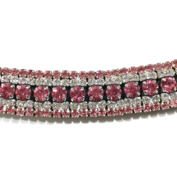 Mega Bling Browband - Pink Crystal-Capaillíní Equestrian Collection