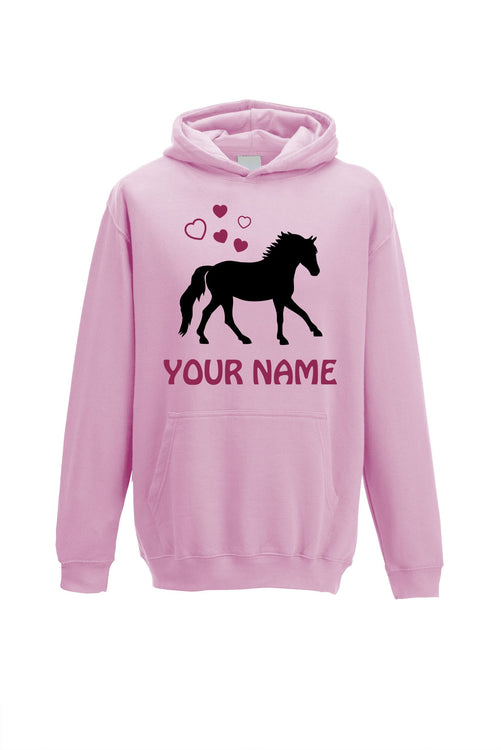 Personalised Horse Hoodie for Girls-Capaillíní Equestrian Collection