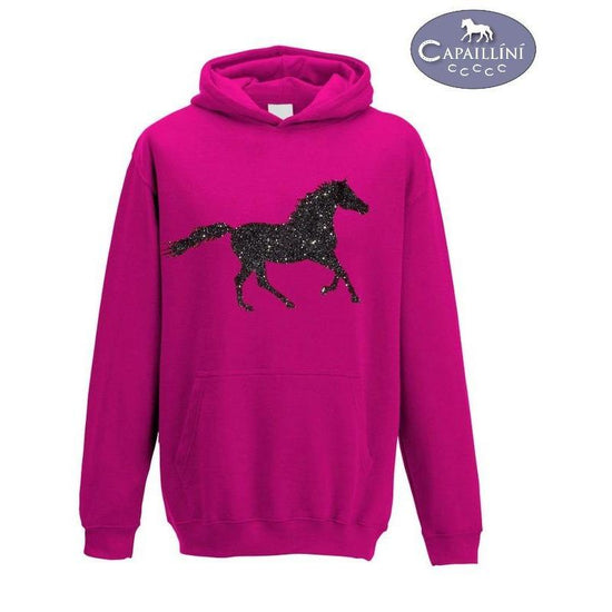 Pink Glitter Horse Hoodie-Capaillíní Equestrian Collection