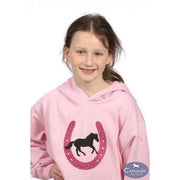 Pink Horse Hoodie with Glitter Horse Shoe-Capaillíní Equestrian Collection