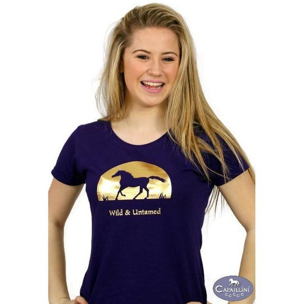 Wild and Untamed Horse T-shirt-Capaillíní Equestrian Collection